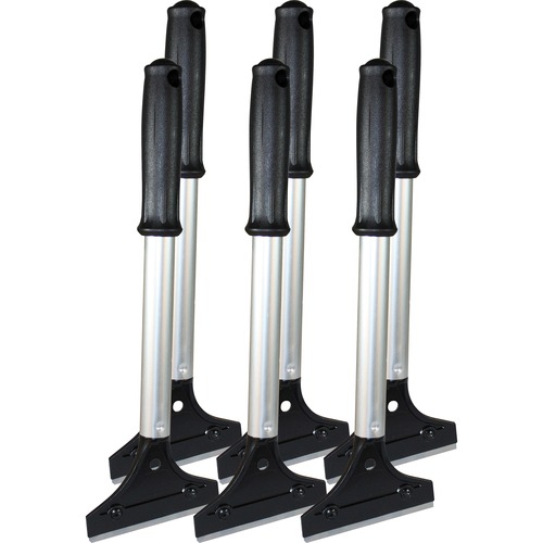 Impact Products Safety Scraper, 4"x12-1/2"x3/4", 6/CT, Black/Silver