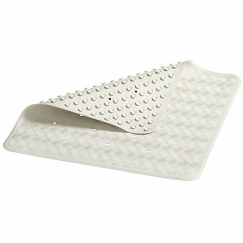 Rubbermaid Commercial Products Bath Mat, Suction-backed, Latex-fee, 16"x28", 12/CT, White