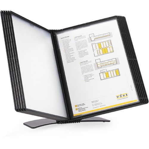 Tarifold, Inc. Document Display, 10-Pocket, Desktop, Black