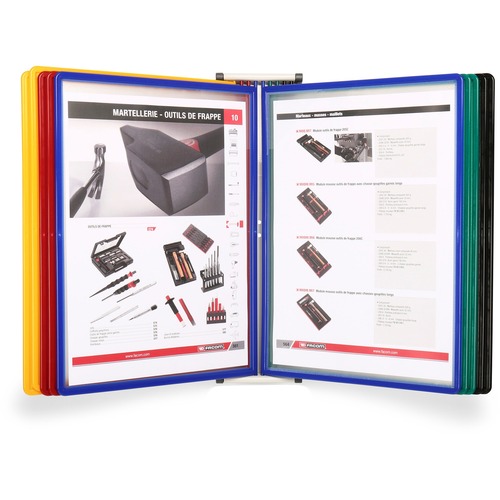 Tarifold, Inc. Document Display, 10-Pocket, Wall, Letter-Size, Assorted