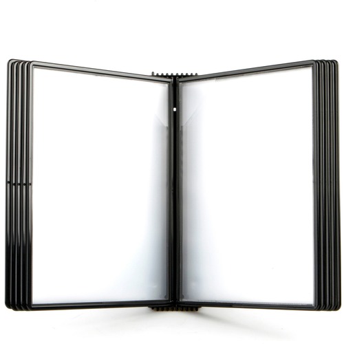 Tarifold, Inc. Document Display, 10-Pocket, Wall, Letter-Size, Black