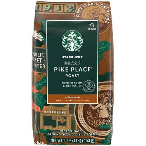 Starbucks Pike Place Roast Medium Roast Coffee Beans 200 g Bag (Pack of 6)