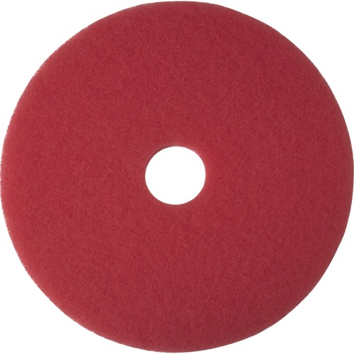 3M Floor Buffing Pad, 14", 5/CT, Red