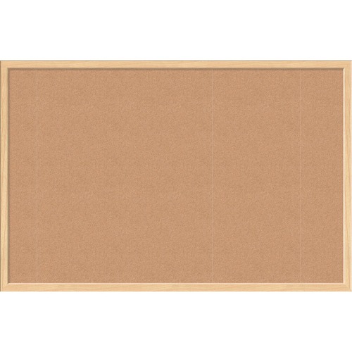 U Brands Corkboard,Self-Healing,Birch Frame,36"x24",Tan