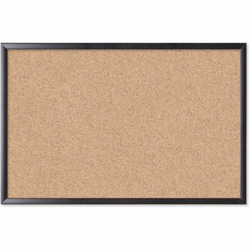 U Brands Corkboard,Self-Healing,Wood Frame,36"x24",NL/BK
