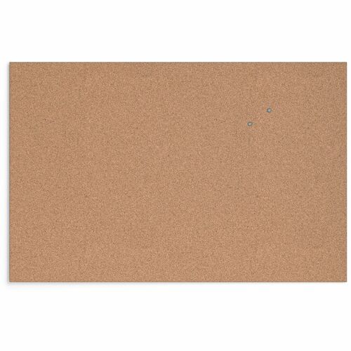 U Brands Cork Board, Canvas, Frameless, 36"x7/10"x24", Natural