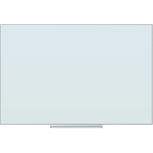 U Brands Board,Dry-Erase,Grid,Tempered Glass,Floating,36"x24",WE