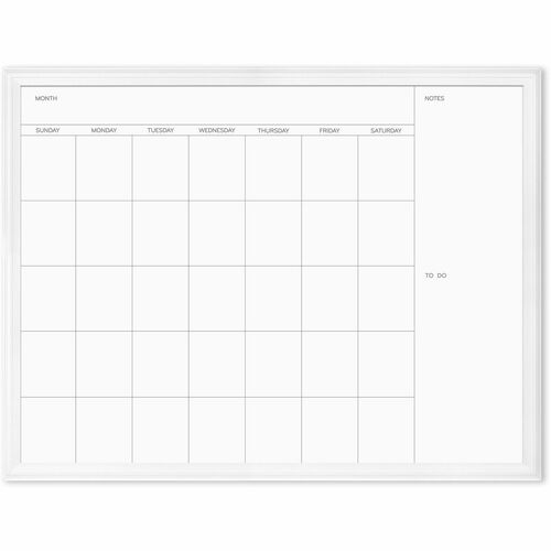 U Brands Whiteboard,Monthly Calendar,Magnetic,30"x40",Wood Frame,WE