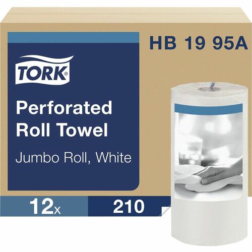 TORK Towel Roll, 2-Ply, 5-1/2"Wx157-1/2'L, 12/CT, White