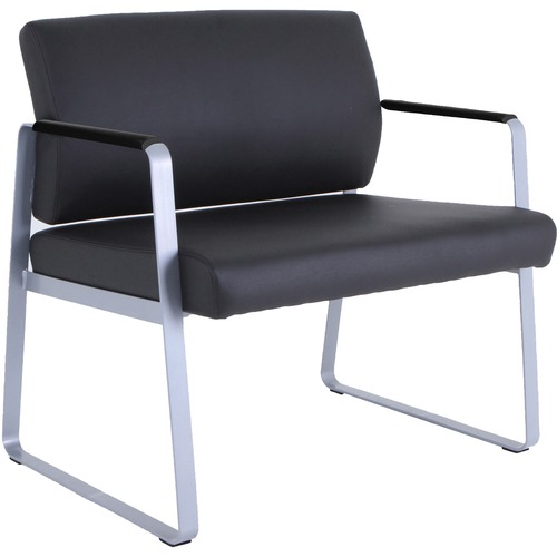 Lorell Guest Chair,Antimicrobial,500lb,34-1/4"x19-1/4"x34-1/4",BKSR