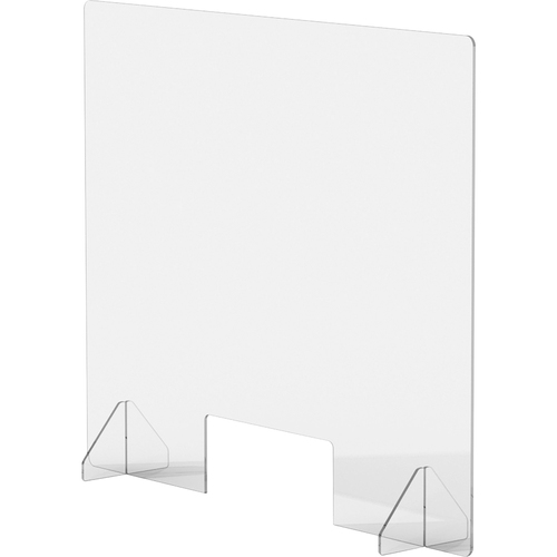 Lorell Barrier,w/Cutout,f/Social Distance,Acrylic,36"x7"x30",CL