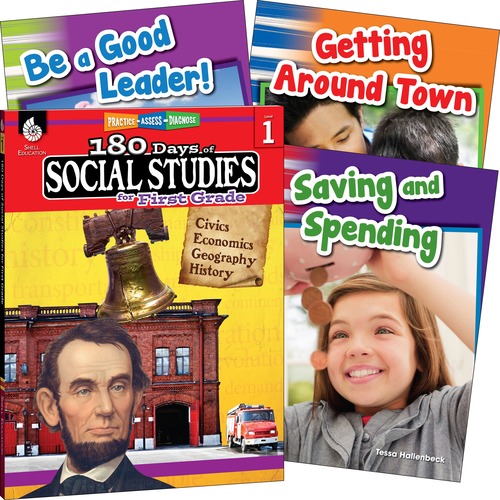 Shell Education Teacher Created Materials Learn At Home Books, Social Studies, Grade 1, 4/ST