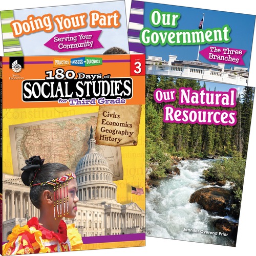 Shell Education Teacher Created Materials Learn At Home Books, Social Studies, Grade 3, 4/ST