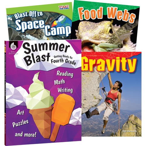 Shell Education Teacher Created Materials Learn At Home Books,Summer Science,w/Workbook,Grade 4,4/ST