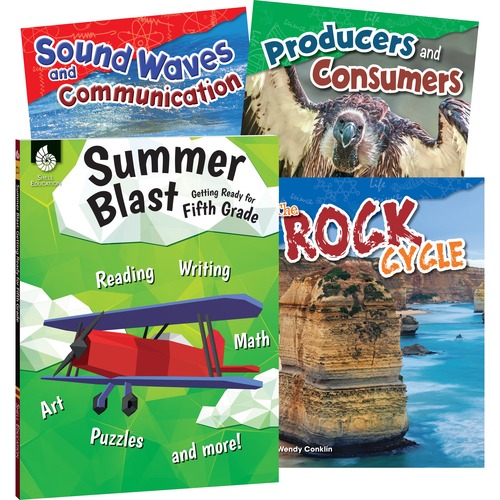 Shell Education Teacher Created Materials Learn At Home Books,Summer Science,w/Workbook,Grade 5,4/ST