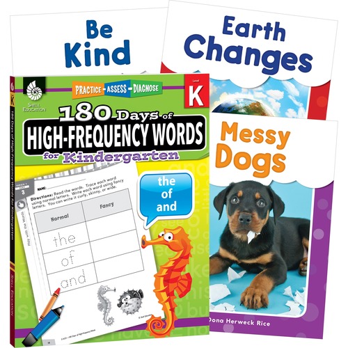 Shell Education Teacher Created Materials Learn At Home Books, High Frequency Words, Grade PK-K, 4/ST