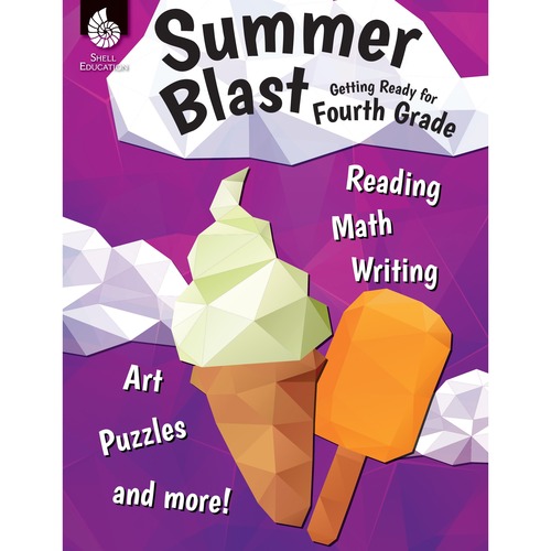 Shell Education Teacher Created Materials Summer Blast Workbook, Skills Practice, Grade 4