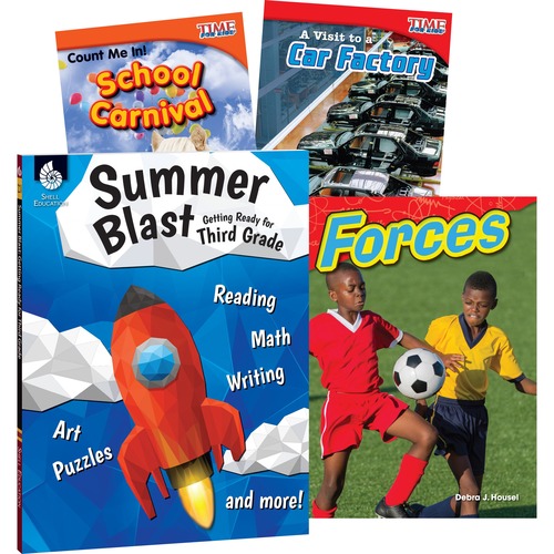 Shell Education Teacher Created Materials Learn At Home Books,Summer STEM,w/Workbook,Grade 3,4/ST