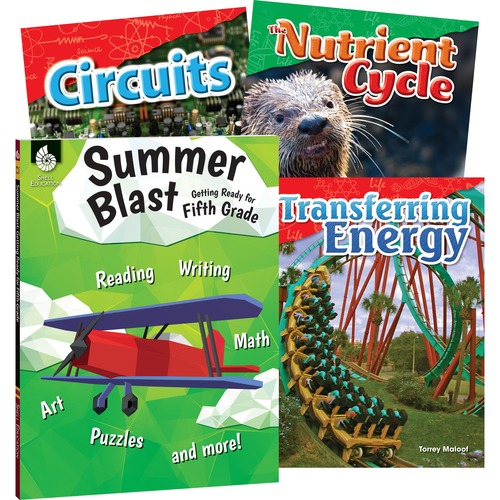 Shell Education Teacher Created Materials Learn At Home Books,Summer STEM,w/Workbook,Grade 5,4/ST