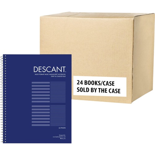Roaring Spring Paper Products Music Notebook,Staff/College-Rld,32Sht,8-1/2"x11",24/CT,BE