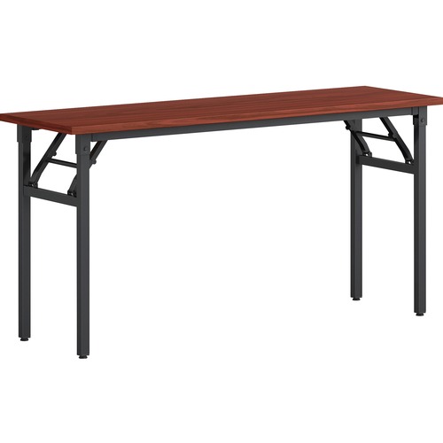 Lorell Training Table, Folding, 60"x18"x30", Mahogany