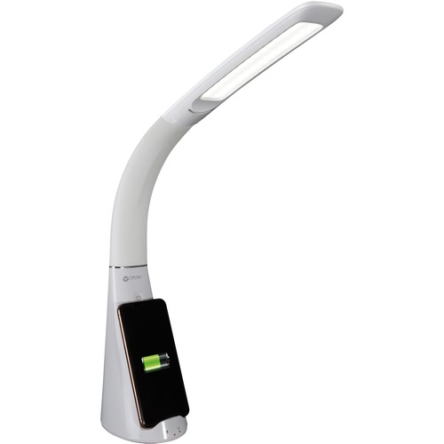 OttLite Technologies, Inc. Lamp, w/Wireless Charging, 5"x4"Base, 12"-22"H, White