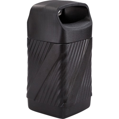 Safco Receptacle,Closed Top,Removable Lid,18-1/4"x19-3/8"x38", BK