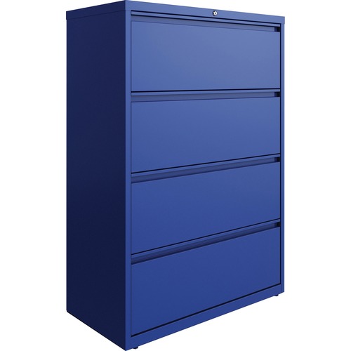 Lorell Lateral File, 4-Drawer, 36"x18-5/8"x52-1/2", Blue