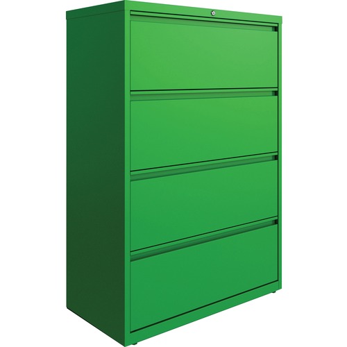 Lorell Lateral File, 4-Drawer, 36"x18-5/8"x52-1/2", Green