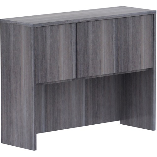Lorell Hutch, w/Doors, 48"x15"x36", Weathered Charcoal