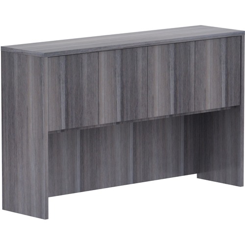 Lorell Hutch, w/Doors, 60"x15"x36", Weathered Charcoal