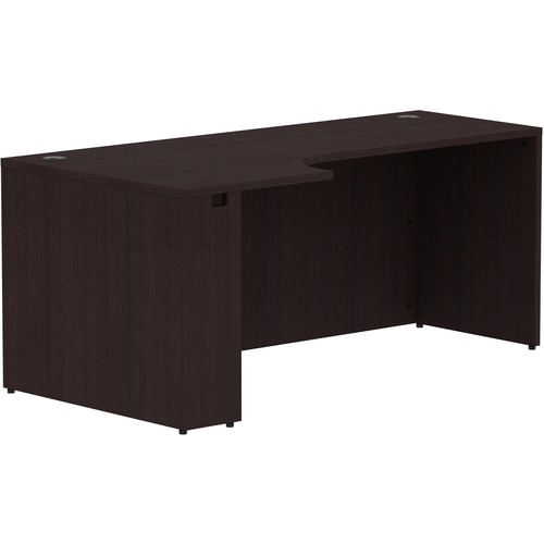 Lorell Left Corner Credenza, 72"x36"x24"x29-1/2", Espresso
