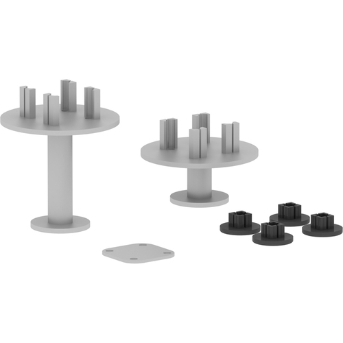 Lorell T Connector Set, f/Adaptable Panels, 2 Sizes, 3/ST, Multi