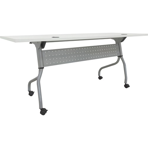 Lorell Training Table, 72"x23-3/5"x29-1/2", White/Silver