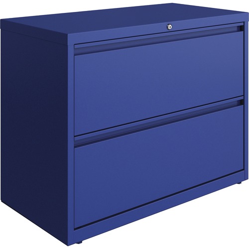Lorell Lateral File, 2-Drawer, 36"x18-5/8"x28", Blue