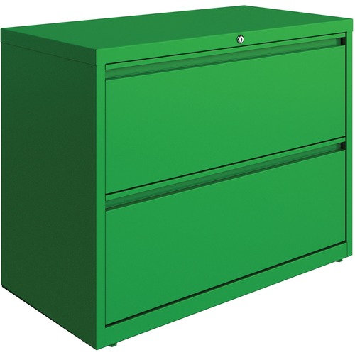 Lorell Lateral File, 2-Drawer, 36"x18-5/8"x28", Green