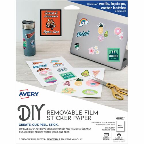 Avery Decal Labels,Surface Safe,Removable,4"x6",15/CT,Matte WE