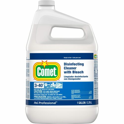 Procter & Gamble Commercial Disinfectant, w/Bleach, Comet, Liquid, 1 Gallon
