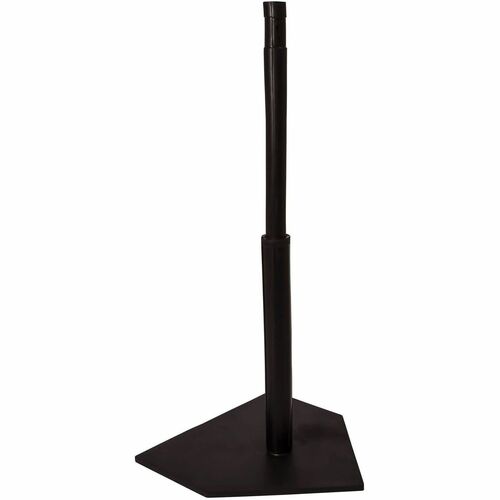 Champion Sports Batting Tee, Adj Height, Steel/Rubber, 17"x17"x22-36", BK