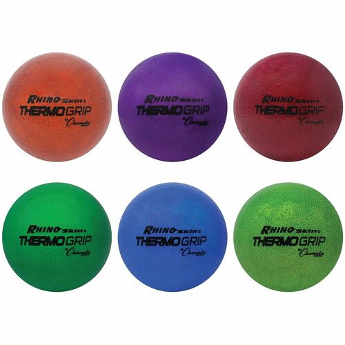 Champion Sports Dodgeballs,Color-changing,Low-Density,Rhino Skin,6",6/ST,AST