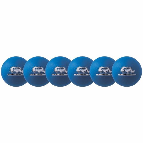 Champion Sports Dodge Ball Set, Low-Bounce, 6", 6/Set, Neon Blue