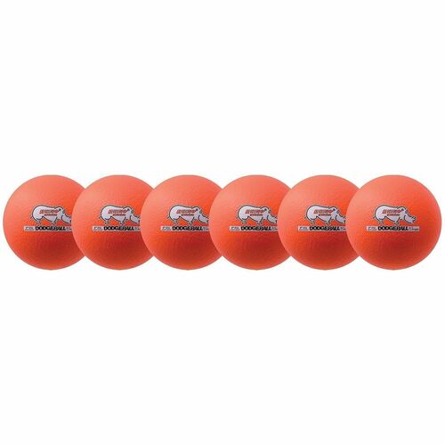 Champion Sports Dodge Ball Set, Low-Bounce, 6", 6/Set, Orange