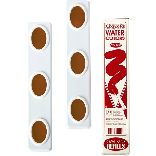 Crayola Watercolor Paint Refills, 6 Pans, Brown