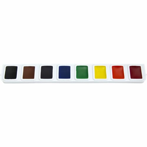 Dixon Ticonderoga Company Watercolor Refill,8 Colors,Semi-Moist,3 Trays/PK,AST
