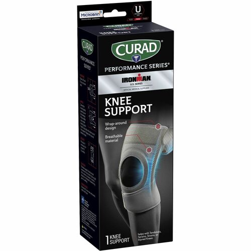 Medline Knee Supports,Antibacterial,Universal Size,Gray