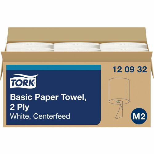 TORK Paper Towels,Rolls,Centerfeed,2-Ply,492-1/2',6/CT,WE