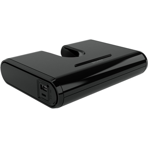 CHIEF Charging Hub, 3.1 A, 7-3/10"x5-1/2"x1-7/10"H, Black