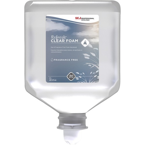 S.C. JOHNSON & SON, INC Hand Soap, Foam, Unscented, 2 Liter, 4CT, Clear