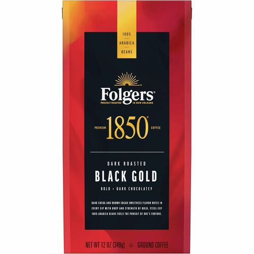 Folgers Coffee, Ground, Black Gold,12 oz, Black