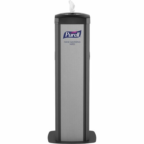 Gojo Floor Stand Dispenser, DS360, f/Hand Sanitizer Wipes, BK/SR